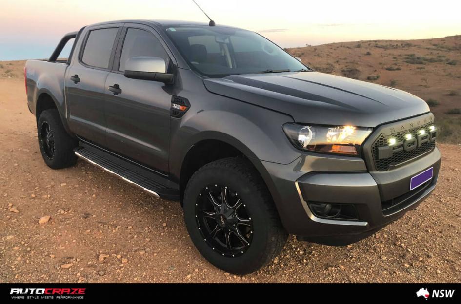 FORD RANGER MO970 SATIN BLACK MILLED ACCENTS